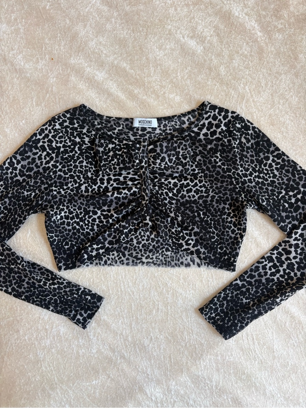 Moschino Cheap and Chic Leopard Bow Top